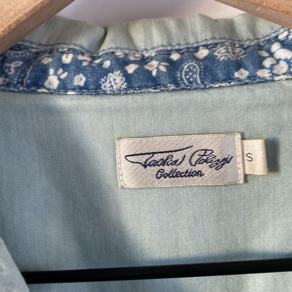 Tasha Polizzi Brentwood Shirt - Chambray - Pearl Button Snaps - SZ S NEW - Picture 8 of 9